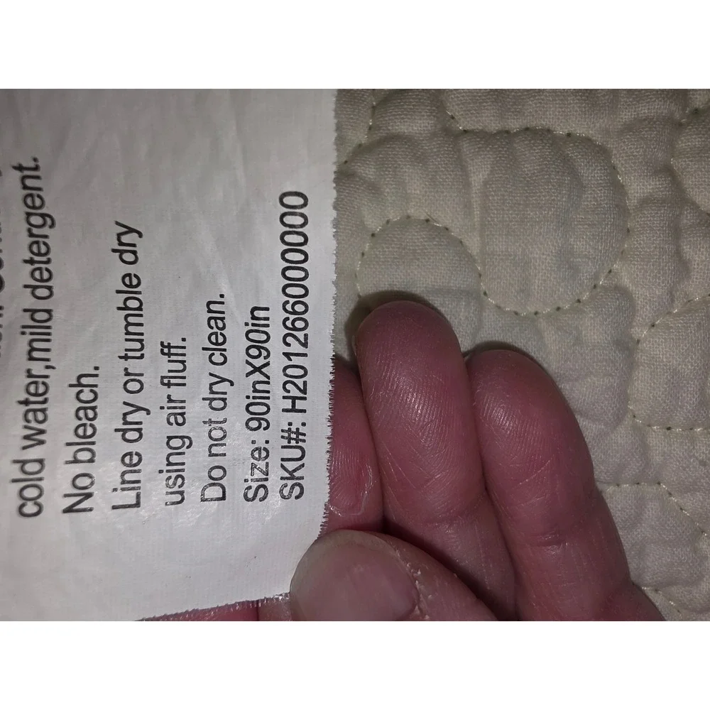 Handcrafted Lonestar Cotton Quilt Poinsettia Embroidered Christmas 90x90 Green